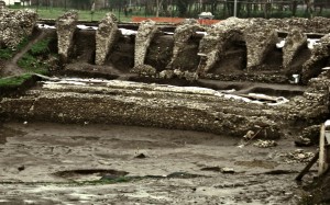 Particolare degli scavi archeologici di Telesia (l'anfiteatro).